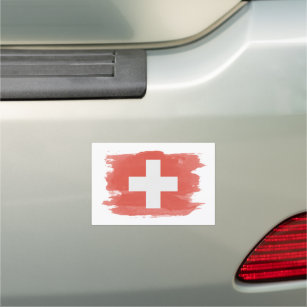 Pinselstrich, Landesflagge Auto Magnet