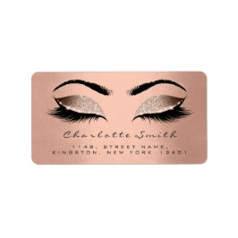 Pinselstrich Makeup Lashes Seidenrücken Rückgabean Adressaufkleber