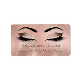 Pinselstrich Makeup Lashes Seidenrücken Rückgabean Adressaufkleber