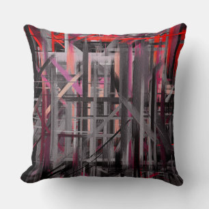 Pinselstrich mit abstrakter Farbe Stroke #11 Kissen