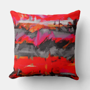Pinselstrich mit abstrakter Farbe Stroke #21 Kissen