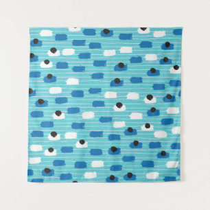 Pinselstrich nahtlos, handgezeichnet. wandteppich