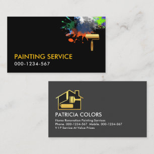 Pinselstrich Paint-Spritzer Visitenkarte