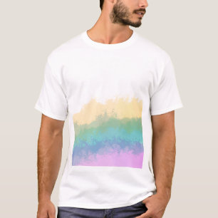 Pinselstrich Regenbogen Wasserfarbe T-Shirt