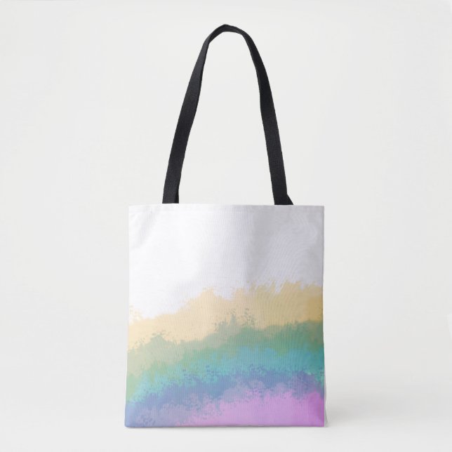 Pinselstrich Regenbogen Wasserfarbe Tasche (Vorderseite)