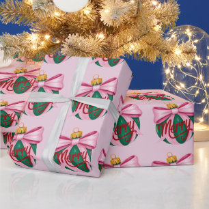Pinselstrich-Schmuck Preppy Weihnachten Coquette W Geschenkpapier