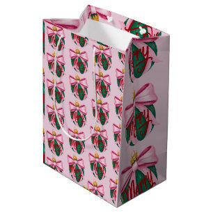 Pinselstrich-Schmuck Preppy Weihnachten Coquette W Mittlere Geschenktüte
