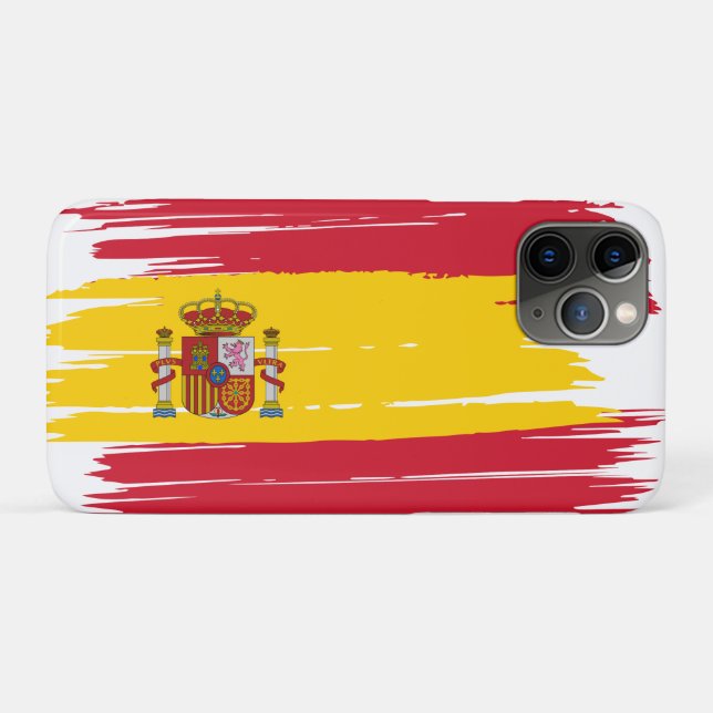 Pinselstrich Spanienflagge Case-Mate iPhone Hülle (Rückseite (Horizontal))