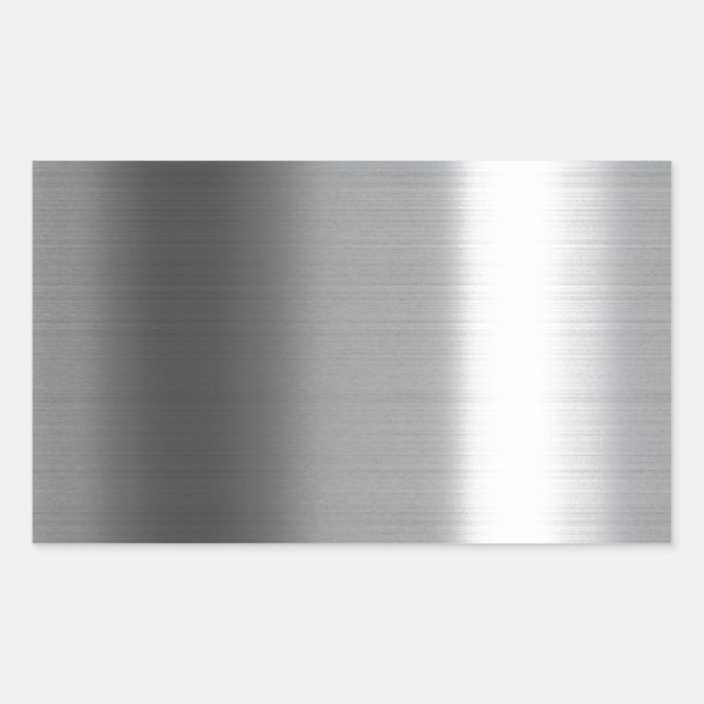 Pinselstrich stainless rechteckiger aufkleber (Vorderseite)