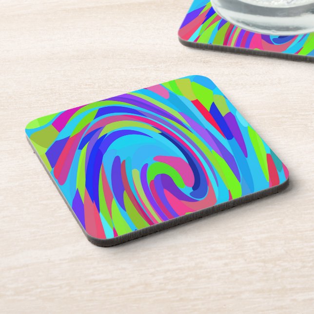 Pinselstrich Swirl Untersetzer (Linke Seite)