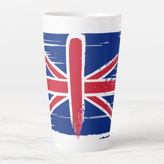 Pinselstrich UK-Union-Jack-Flagge Milchtasse (Vorderseite)