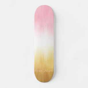 Pinselstrich und gelbe Malerei Schlaganfälle Mode Skateboard