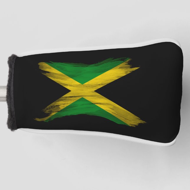 Pinselstrich unter der Flagge Jamaikas, nationale  Golf Headcover (Vorderseite)