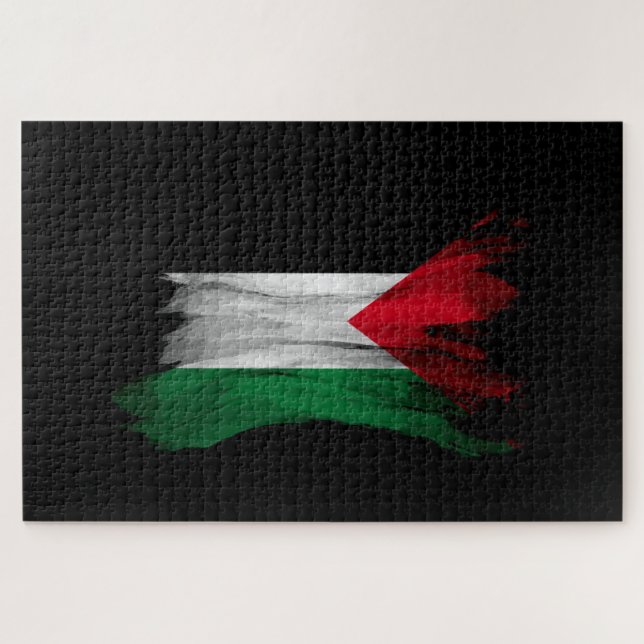 Pinselstrich unter der palästinensischen Flagge, n (Horizontal)