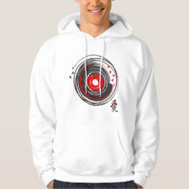 Pinselstrich Vinyl Record mit der Word-Liebe Hoodie