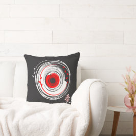 Pinselstrich Vinyl Record mit der Word-Liebe Kissen