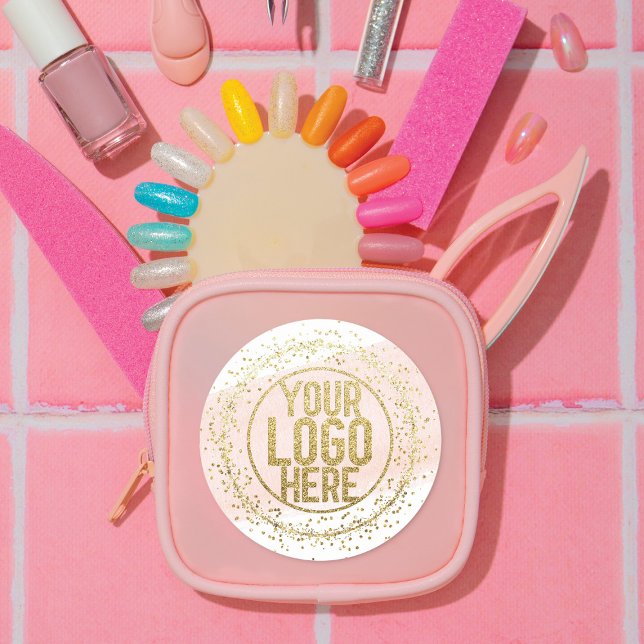 Pinselstrich Wasserfarbe Pinselstrich Glitzer Conf Runder Aufkleber (Von Creator hochgeladen)