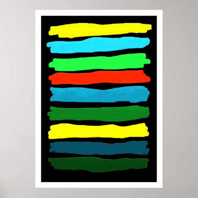 Pinselstriche #5 (V.2) Poster (Vorne)