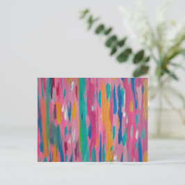 Pinselstriche Abstrakt drucken Postkarte