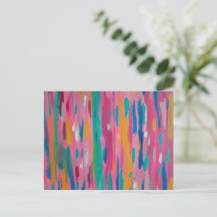 Pinselstriche Abstrakt drucken Postkarte