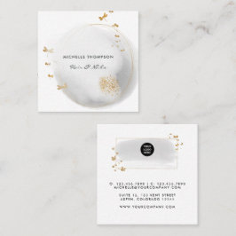 Pinselstriche Doodle Square Business Card Quadratische Visitenkarte
