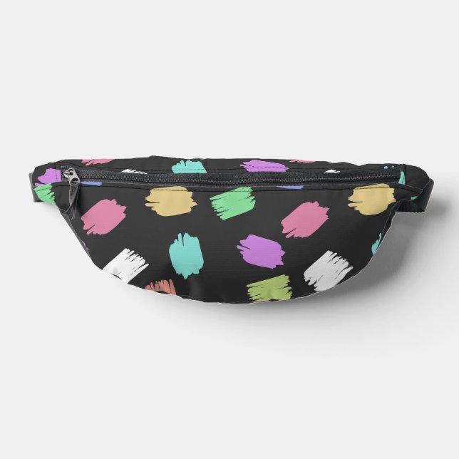 Pinselstriche, farbenfrohe Pinselstriche Bauchtasche (Ablage )