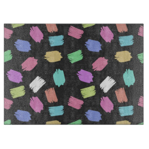 Pinselstriche, farbenfrohe Pinselstriche Schneidebrett