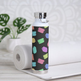 Pinselstriche, farbenfrohe Pinselstriche Trinkflasche