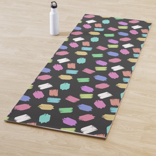 Pinselstriche, farbenfrohe Pinselstriche Yogamatte (Beispiel)