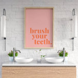 Pinselstriche Funny Colorful Badezimmer Text Kunst Poster<br><div class="desc">Pinselstriche Funny Colorful Badezimmer Text Kunst</div>