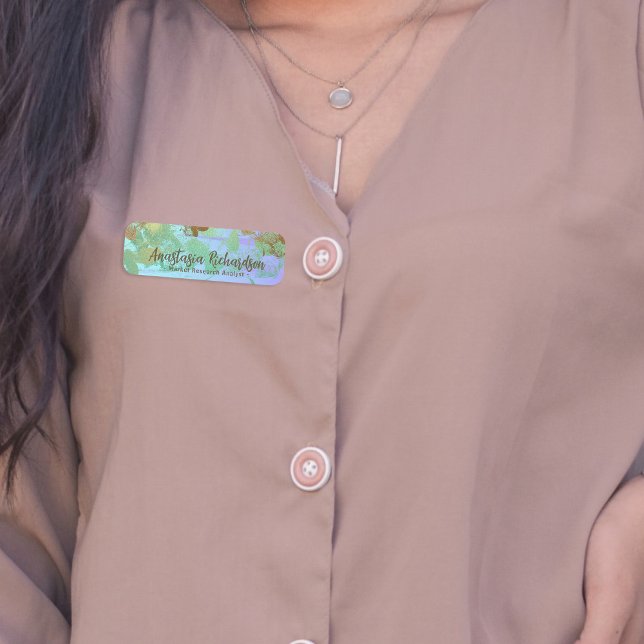 Pinselstriche für Abstrakte grüne Glitzer Namensschild (Von Creator hochgeladen)