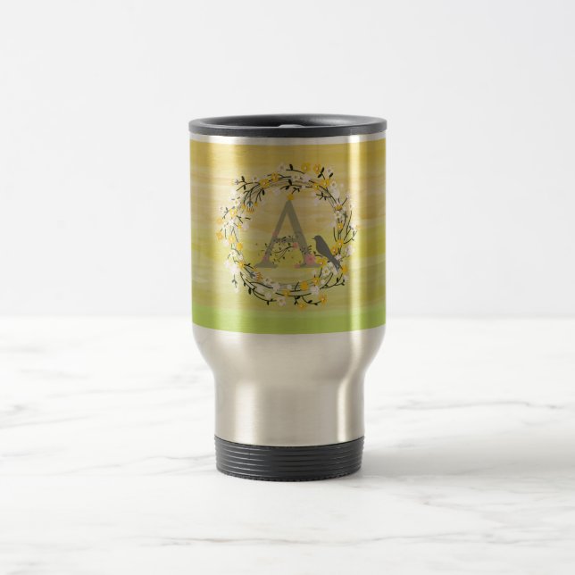 Pinselstriche für Wasserfarben, Monogramm für die  Reisebecher (Mittel)