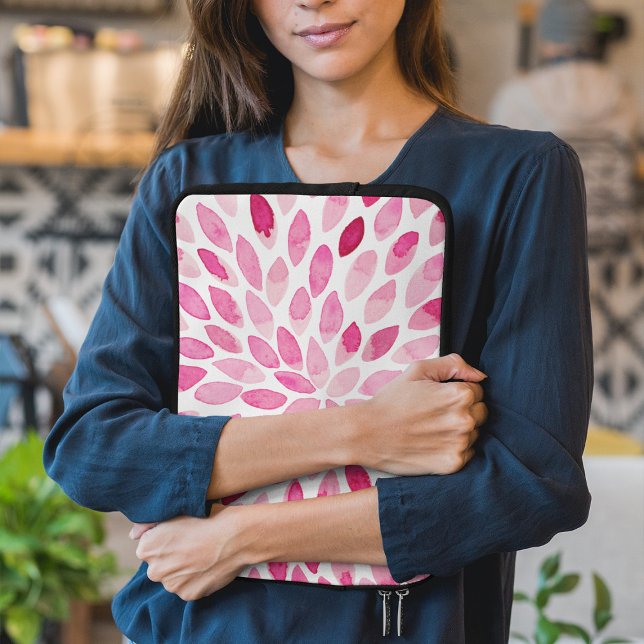 Pinselstriche für Wasserfarben - rosa Palette Laptopschutzhülle (Von Creator hochgeladen)