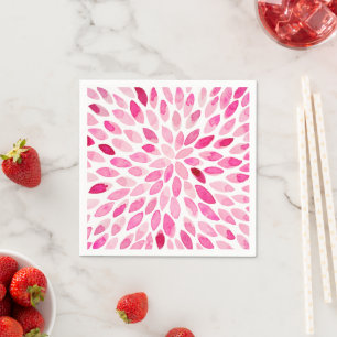 Pinselstriche für Wasserfarben - rosa Palette Serviette