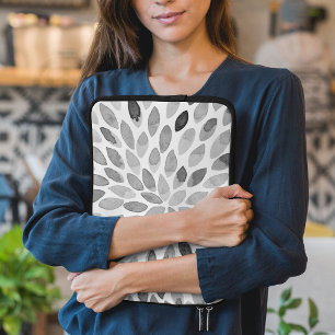 Pinselstriche für Wasserfarben - Schwarzweiß Laptopschutzhülle