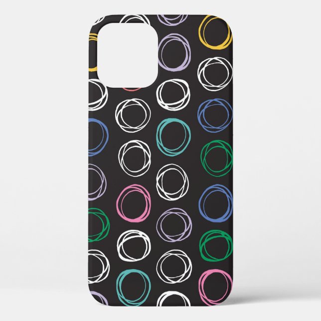 Pinselstriche: Handgezeichnetes Nahtloses Design Case-Mate iPhone Hülle (Rückseite)