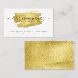 Pinselstriche Imitate Gold Foil Minimale Skripte M Visitenkarte