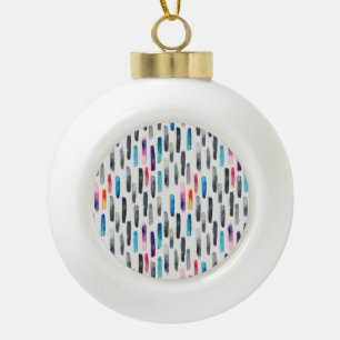 Pinselstriche in Aquarellfarben, farbenfrohe, naht Keramik Kugel-Ornament