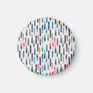 Pinselstriche in Aquarellfarben, farbenfrohe, naht Magnet