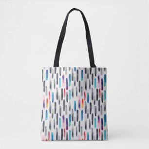 Pinselstriche in Aquarellfarben, farbenfrohe, naht Tasche