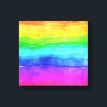 Pinselstriche Leinwanddruck<br><div class="desc">Dieses Design zeigt ein kinderartiges Bild eines Regenbogens in verschiedenen hellen Farben. Es wird selbst das nächstgelegene Gesicht lächeln!</div>