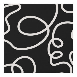 Pinselstriche mit Abstrakter und schwarzer Linie Künstlicher Leinwanddruck