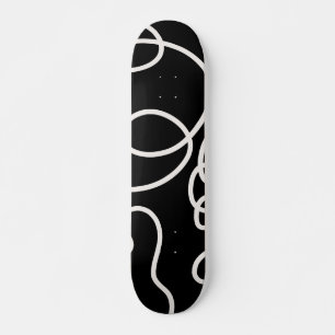 Pinselstriche mit Abstrakter und schwarzer Linie Skateboard