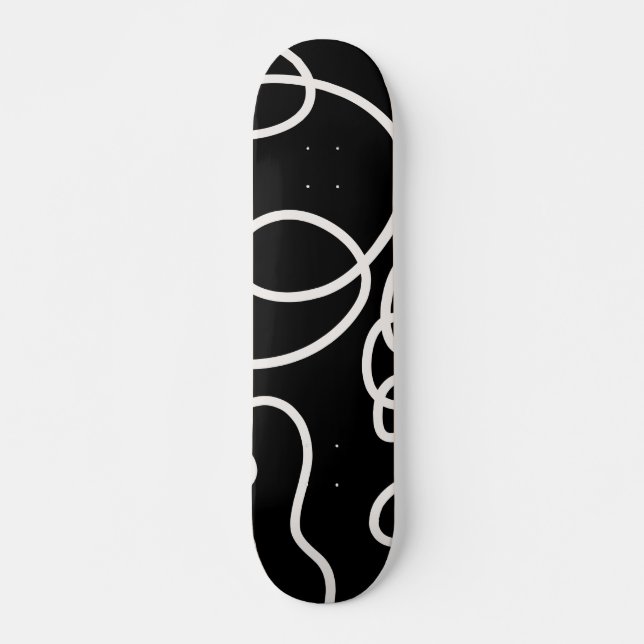 Pinselstriche mit Abstrakter und schwarzer Linie Skateboard (Vorne)