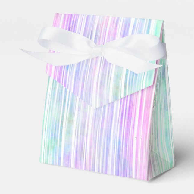 Pinselstriche mit blassem Regenbogen: Geschenkschachtel (Vorderseite)
