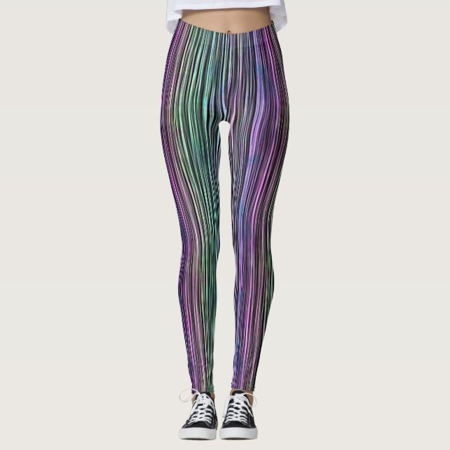 Pinselstriche mit dunklem Regenbogen: Leggings (Vorderseite)