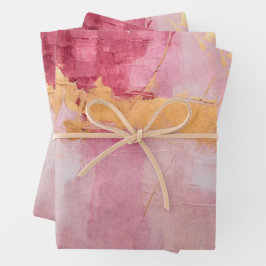 Pinselstriche mit künstlerischen Pinselstrichen Go Geschenkpapier Set