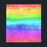Pinselstriche Notizblock<br><div class="desc">Dieses Design zeigt ein kinderartiges Bild eines Regenbogens in verschiedenen hellen Farben. Es wird selbst das nächstgelegene Gesicht lächeln!</div>
