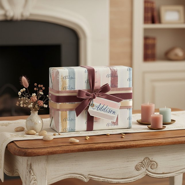 Pinselstriche personalisiert geschenkpapier (Von Creator hochgeladen)