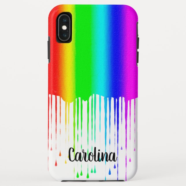 Pinselstriche, Personalisiert mit Namen Case-Mate iPhone Hülle (Rückseite)